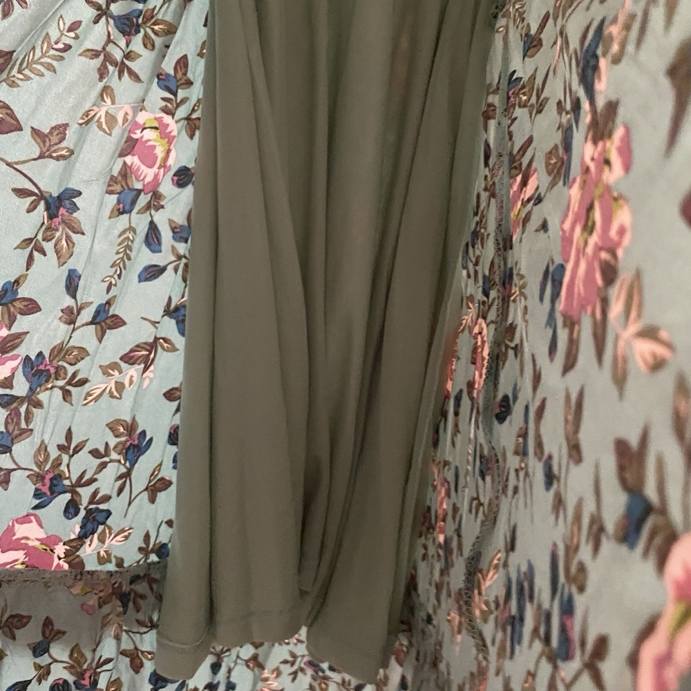 Baltic Born Women Sage Green&Pink Midi Dress Floral Renaissance Boho Tier NWT-M - Picture 8 of 10